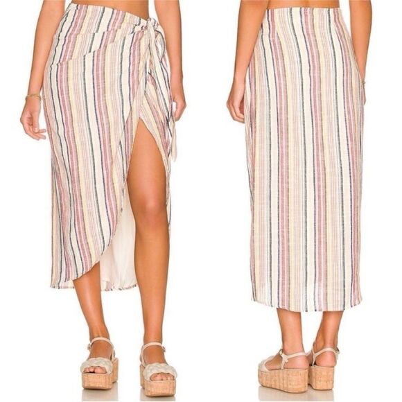 Free People NWT Aubrey Sarong Skirt in Multi Combo Size 8 - Picture 1 of 7